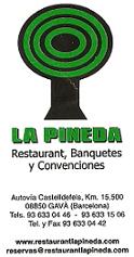 Tarjeta del Restaurante La Pineda de Gav� Mar (a�o 2008)